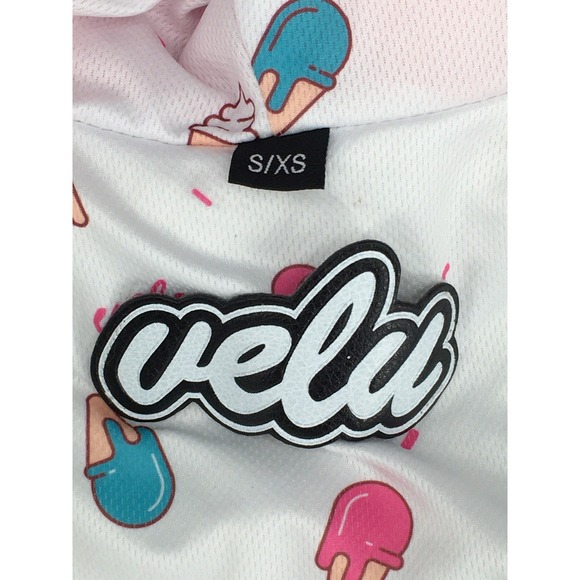 Velu Ice Cream Social Liner Faux Fur Jacket Size S/XS Colorful - Picture 8 of 8